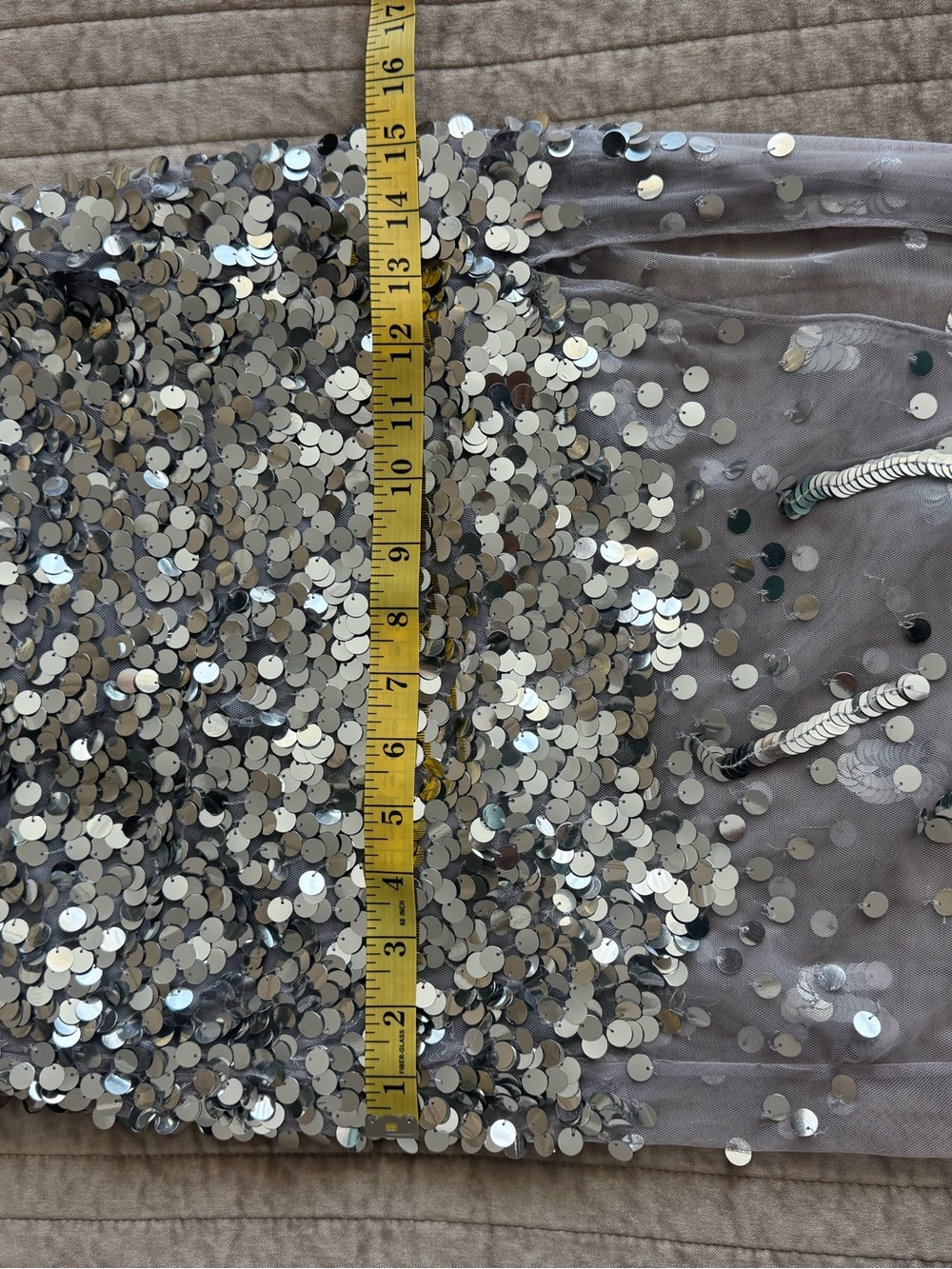 Cynthia Rowley Silver Sequin Sheer Midi Skirt Size 0 NWT - Picture 5 of 6